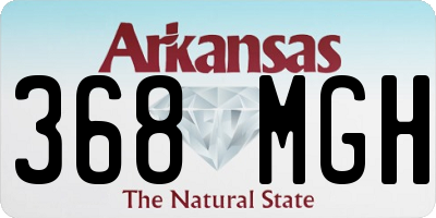 AR license plate 368MGH