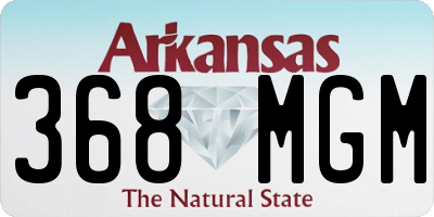 AR license plate 368MGM