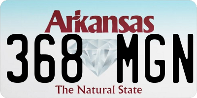 AR license plate 368MGN