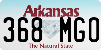 AR license plate 368MGO