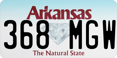 AR license plate 368MGW