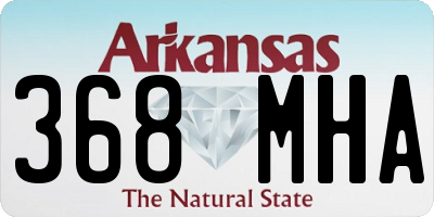 AR license plate 368MHA