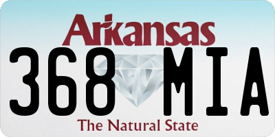 AR license plate 368MIA
