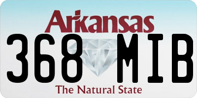 AR license plate 368MIB