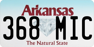 AR license plate 368MIC