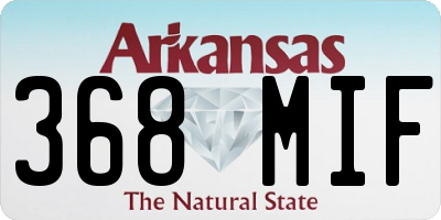 AR license plate 368MIF
