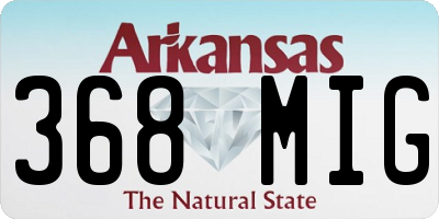 AR license plate 368MIG