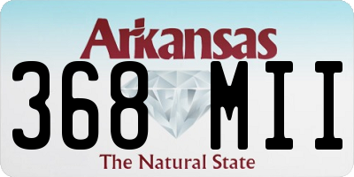 AR license plate 368MII