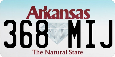AR license plate 368MIJ