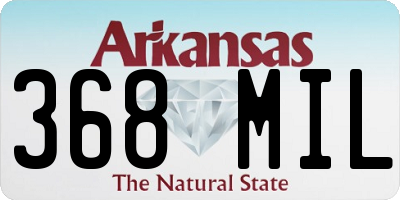 AR license plate 368MIL