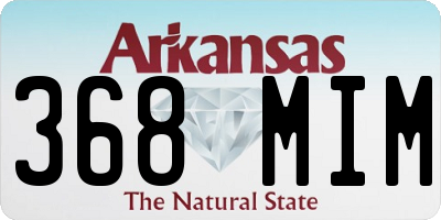 AR license plate 368MIM
