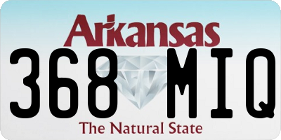 AR license plate 368MIQ