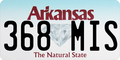 AR license plate 368MIS