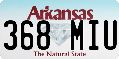 AR license plate 368MIU