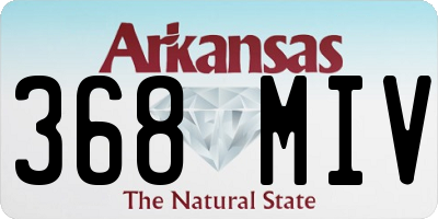 AR license plate 368MIV