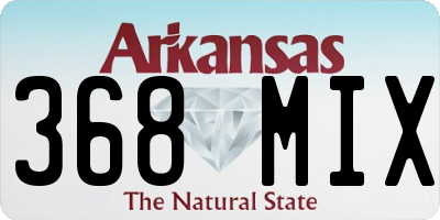 AR license plate 368MIX