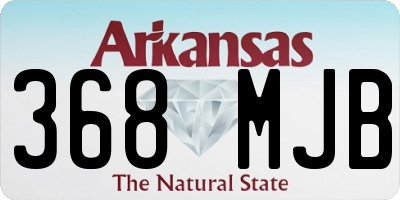 AR license plate 368MJB