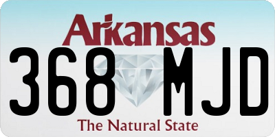 AR license plate 368MJD