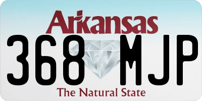 AR license plate 368MJP