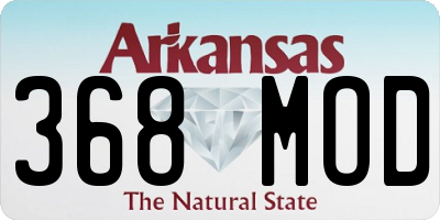 AR license plate 368MOD
