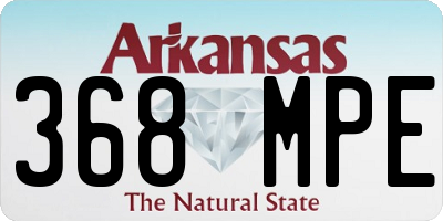 AR license plate 368MPE