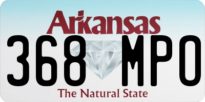 AR license plate 368MPO