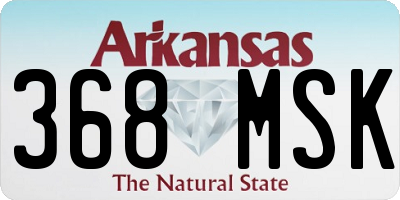 AR license plate 368MSK