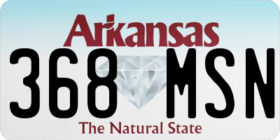 AR license plate 368MSN