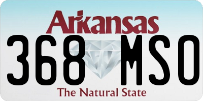 AR license plate 368MSO