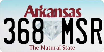 AR license plate 368MSR