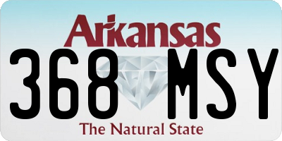AR license plate 368MSY