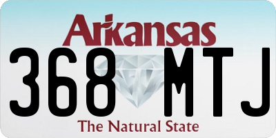 AR license plate 368MTJ