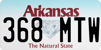 AR license plate 368MTW