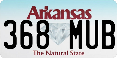 AR license plate 368MUB