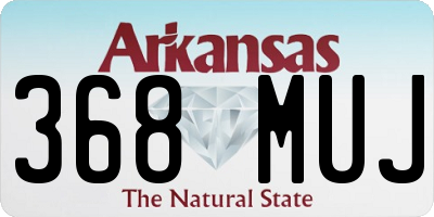 AR license plate 368MUJ