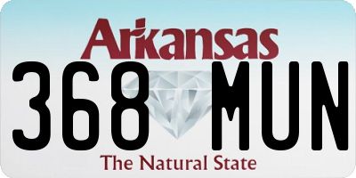 AR license plate 368MUN