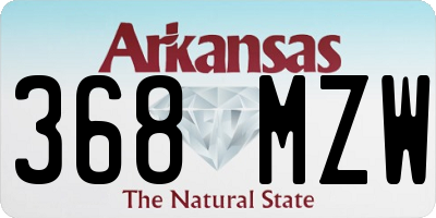 AR license plate 368MZW