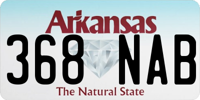 AR license plate 368NAB