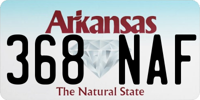 AR license plate 368NAF