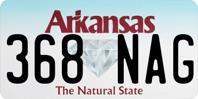 AR license plate 368NAG