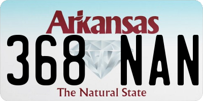 AR license plate 368NAN