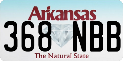 AR license plate 368NBB