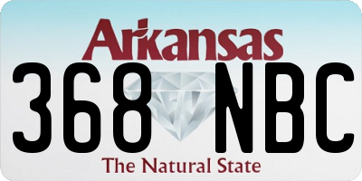 AR license plate 368NBC