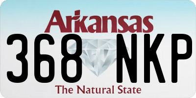 AR license plate 368NKP