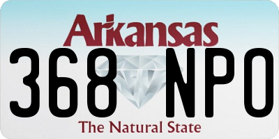 AR license plate 368NPO