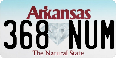 AR license plate 368NUM