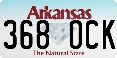 AR license plate 368OCK