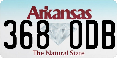 AR license plate 368ODB