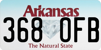 AR license plate 368OFB