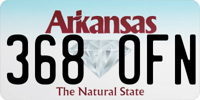 AR license plate 368OFN